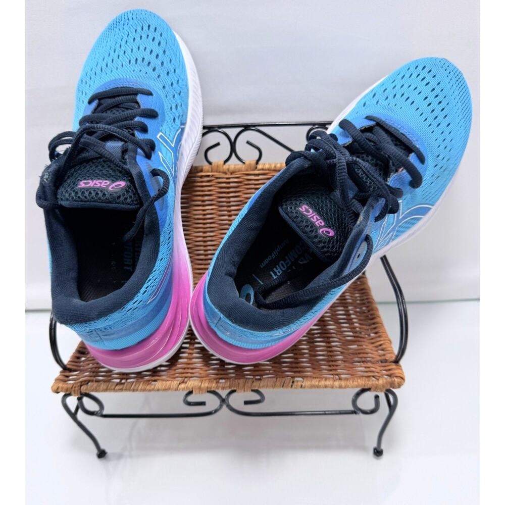 ASICS GT-1000 Women's Running Shoes Size 8.5 Blue Pink Black 25.5cm F131120 - Picture 9 of 10